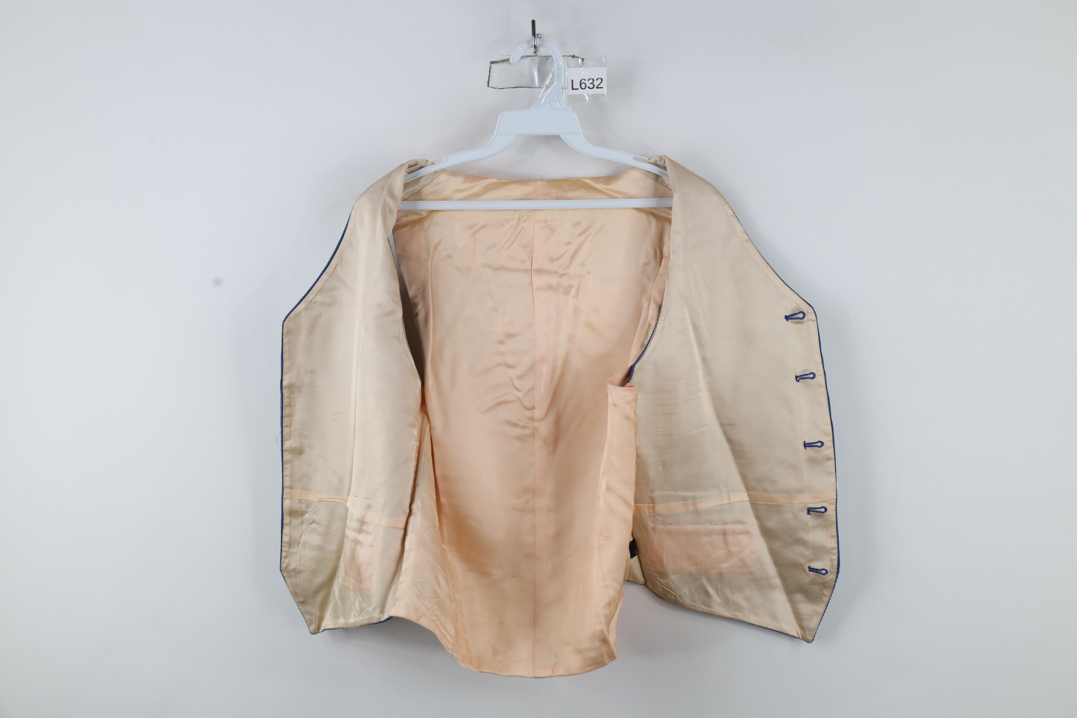 Vintage Vintage 70s Streetwear Button Suit Vest Jacket Blue USA Size US L / EU 52-54 / 3 - 7 Thumbnail
