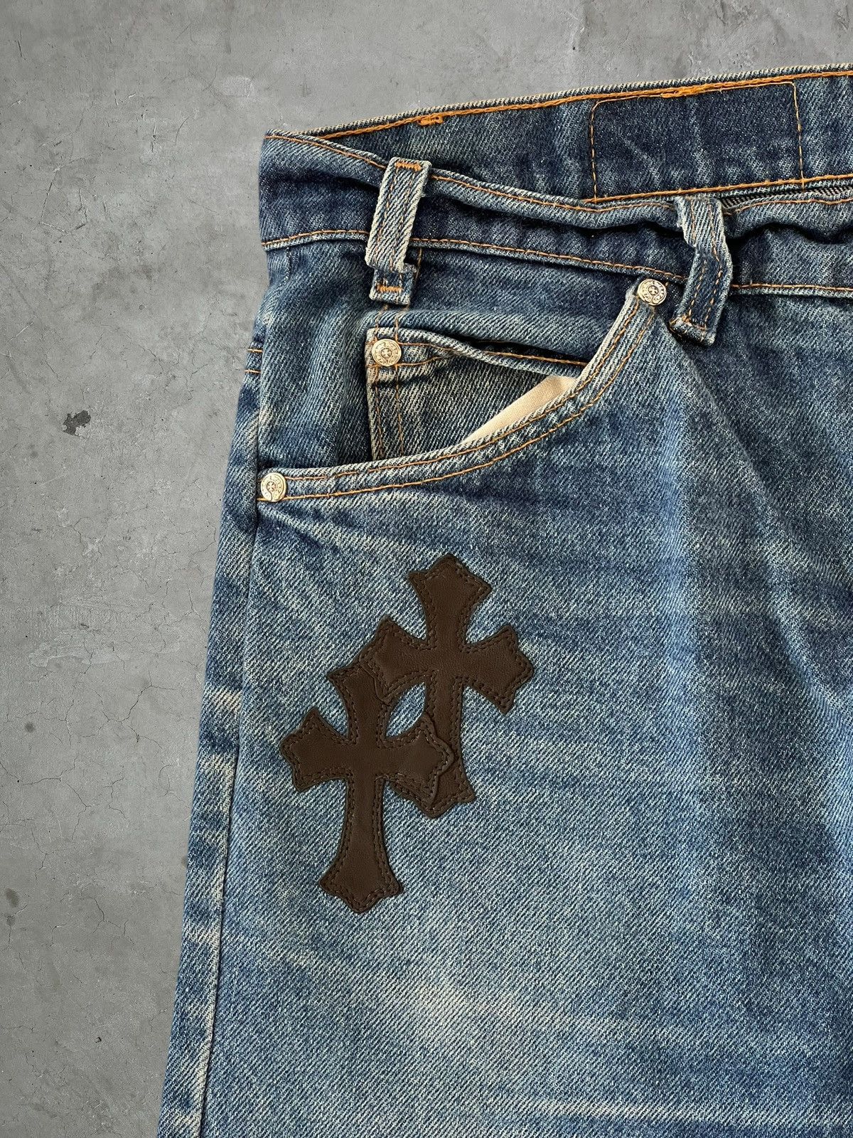 Chrome Hearts Chrome Hearts Leather Patch Jeans Size US 34 / EU 50 - 7 Thumbnail