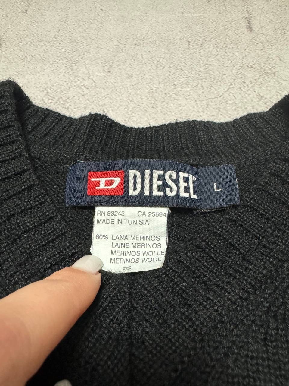 Diesel × Vintage Vintage Diesel Sweater Knit Baggy Mini Logo Y2K 90s Size US L / EU 52-54 / 3 - 6 Thumbnail