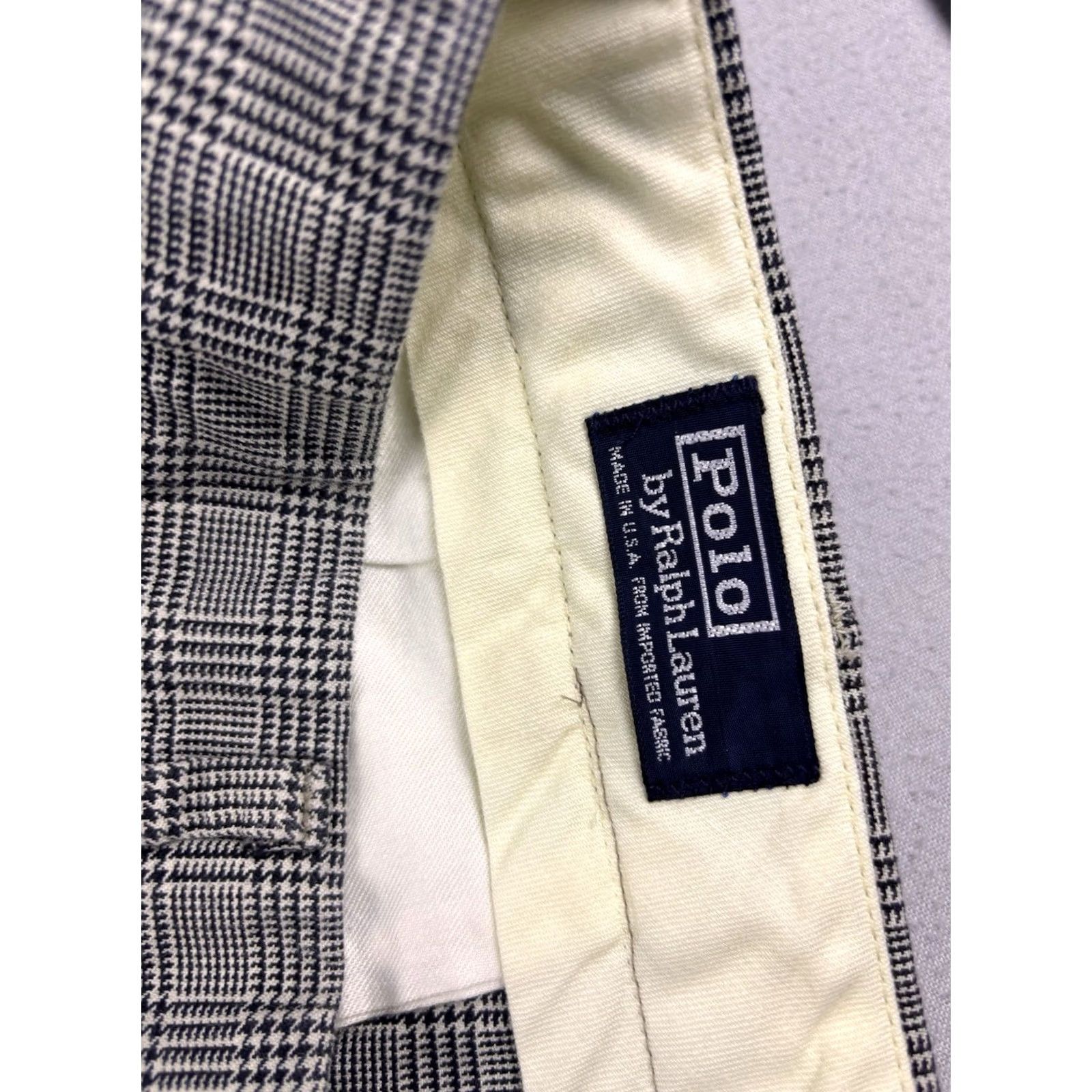 Polo Ralph Lauren VINTAGE Polo Ralph Lauren Shorts Black Glen Plaid Cotton 9” Inseam 40 Regular Men Size US L / EU 52-54 / 3 - 4 Thumbnail