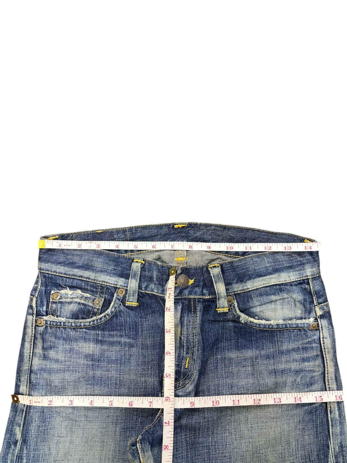 Edwin Vintage Japanese Edwin Distress Low Rise Flare Jeans Size 29" - 6 Thumbnail