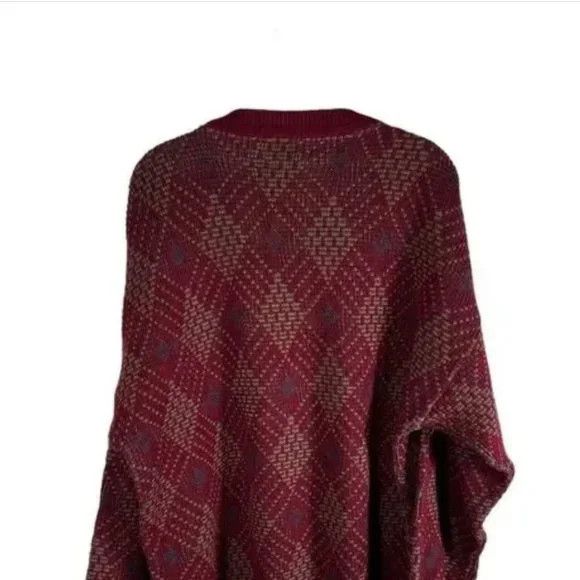 Designer × Pendleton × Vintage Vintage Pendleton Red Geometric Pattern Virgin Wool Sweater Size XL / US 12-14 / IT 48-50 - 4 Thumbnail