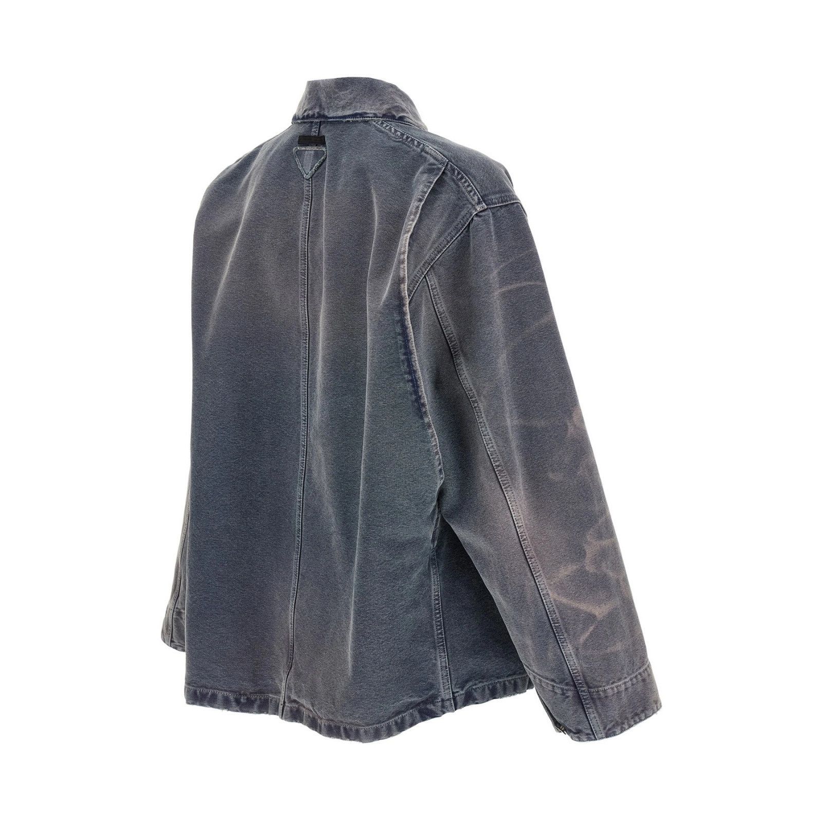 Prada PRADA Blouson Blue Canvas Distressed Jacket New & Authentic Size US M / EU 48-50 / 2 - 3 Thumbnail