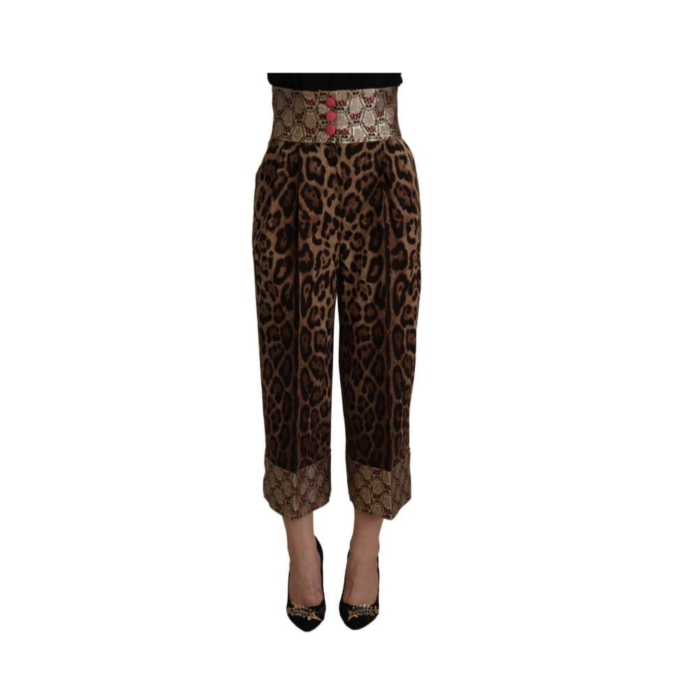 Dolce & Gabbana o1y0925 Embroidered Leopard-Print Sweatpant in Brown/Black Size 25" / US 0 / IT 36 - 1 Thumbnail