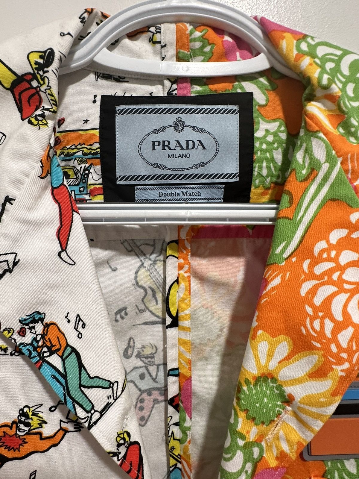 Prada Prada Double Match Cotton Shirt Size US S / EU 44-46 / 1 - 2 Thumbnail