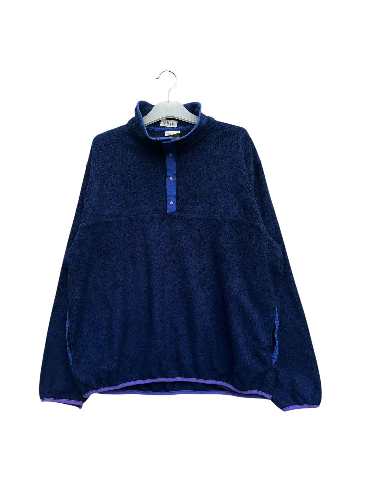 Vintage Vintage LL Bean Half Snap Button Fleece Jacket Size US L / EU 52-54 / 3 - 1 Thumbnail