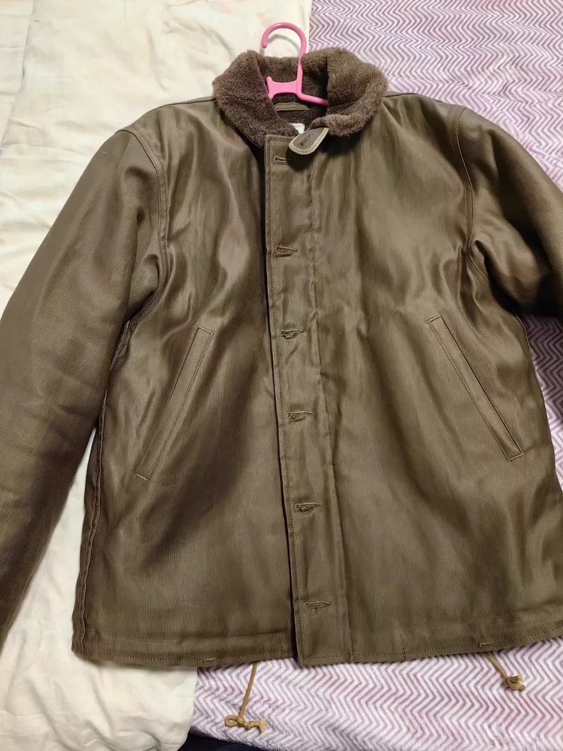 Freewheelers freewheelers Men's waxed extra heavy alpaca N1 deck jacket Size US S / EU 44-46 / 1 - 6 Thumbnail