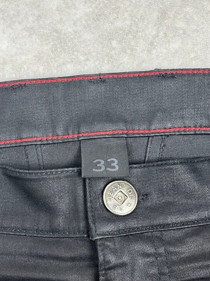 Marithe + Francois Girbaud SS2013 Marithé + François Girbaud Black Waxed Slim Denim Jeans Size US 32 / EU 48 - 9 Thumbnail