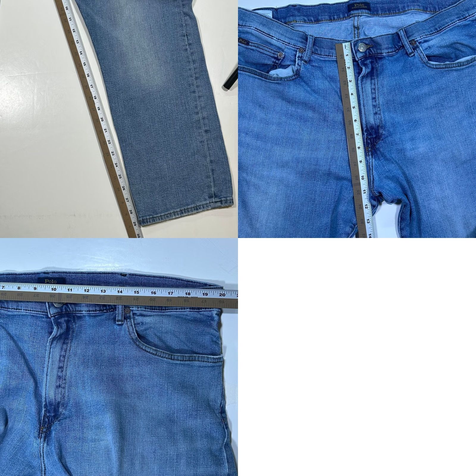 Polo Ralph Lauren Polo Ralph Lauren Jeans Straight Leg Light Wash Blue 5 Pocket Mens 40x30 Regular Size US L / EU 52-54 / 3 - 8 Thumbnail