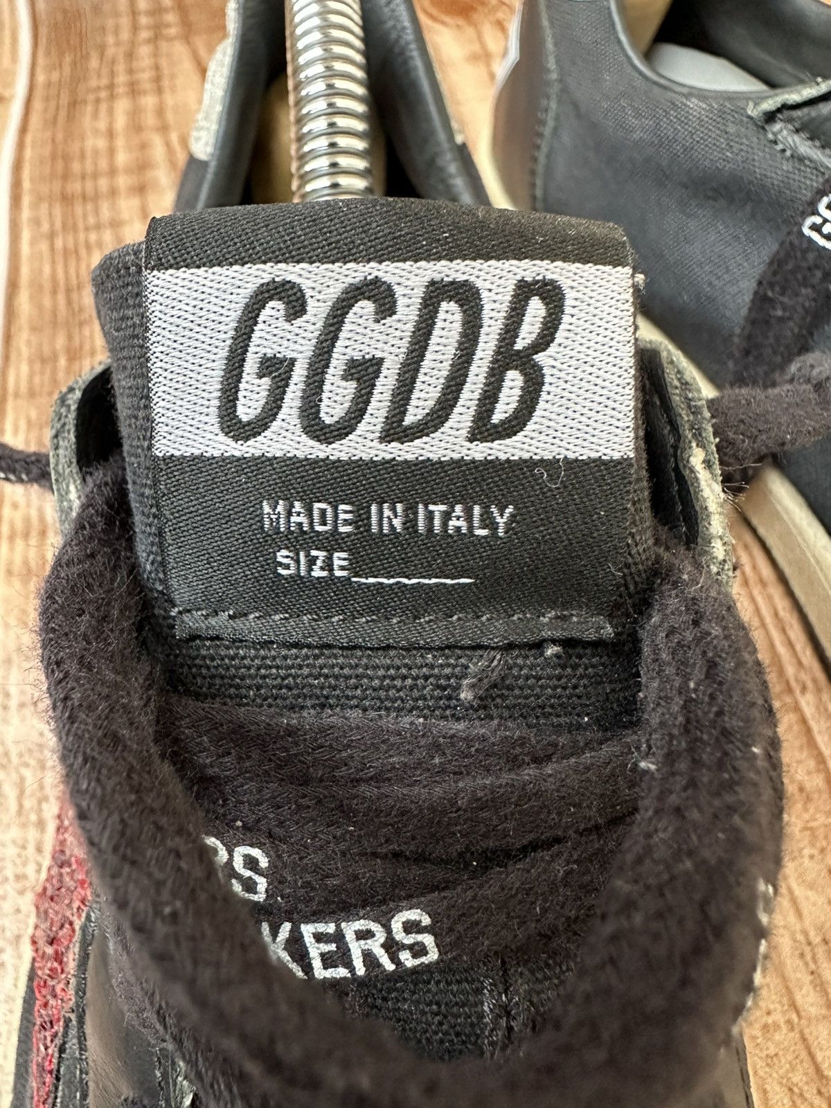 Golden Goose Golden Goose Ballstar Black Leather & Canvas Low Tops Size US 6 / EU 39 - 16 Thumbnail