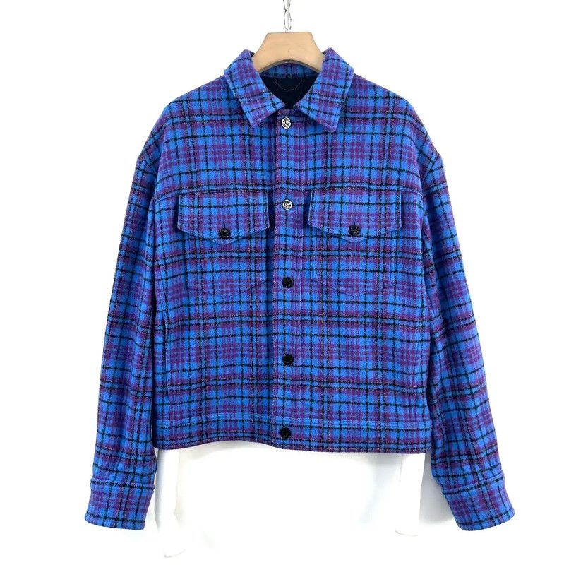 Louis Vuitton Louis Vuitton Blue Plaid Men's Jacket 0089 Size M / US 6-8 / IT 42-44 - 1 Thumbnail