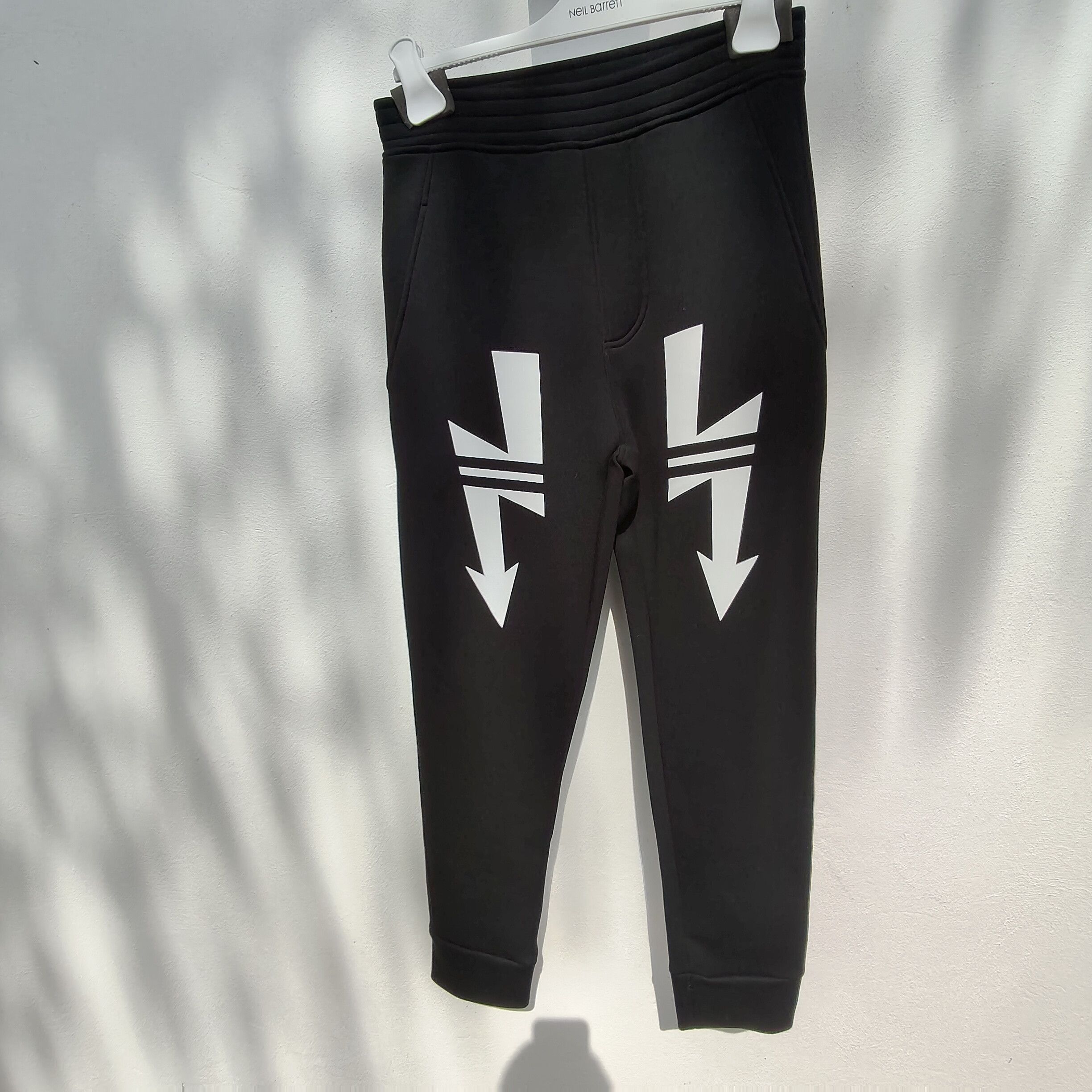 Neil Barrett Bolt print neoprene sweatpants Size US 30 / EU 46 - 1 Thumbnail