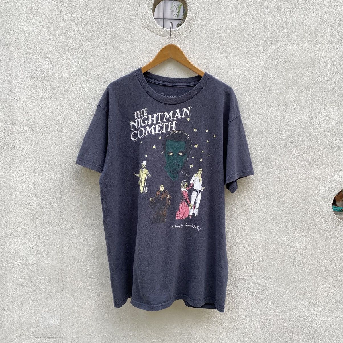 Designer THE NIGHTMAN COMETH Dark Gray Logo Print Short Sleeve Tee Size US L / EU 52-54 / 3 - 12 Thumbnail