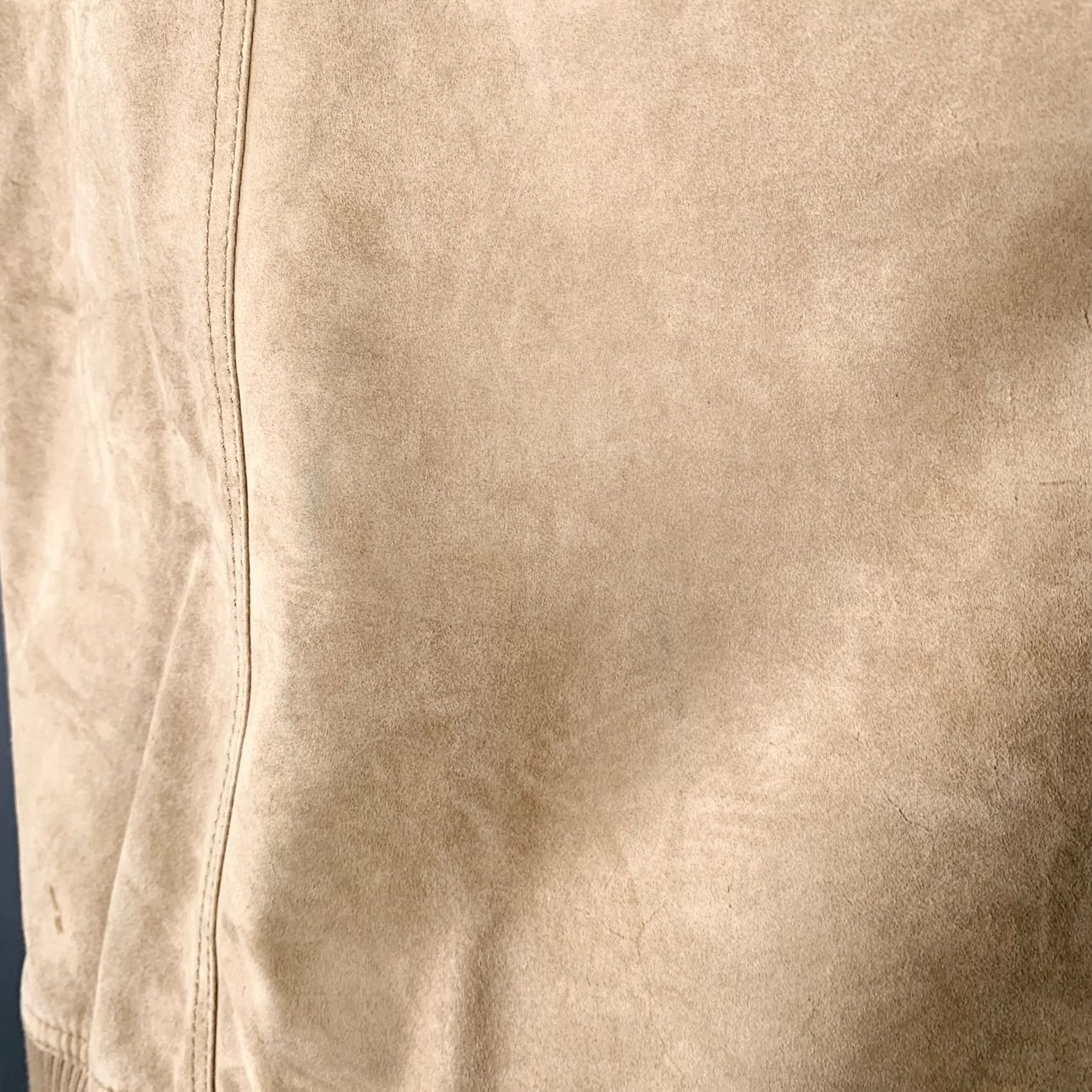 Balmain BALMAIN Suede Jacket Size S Beige Calfskin Hooded Asymmetrical Snaps SS16 Size US S / EU 44-46 / 1 - 7 Thumbnail