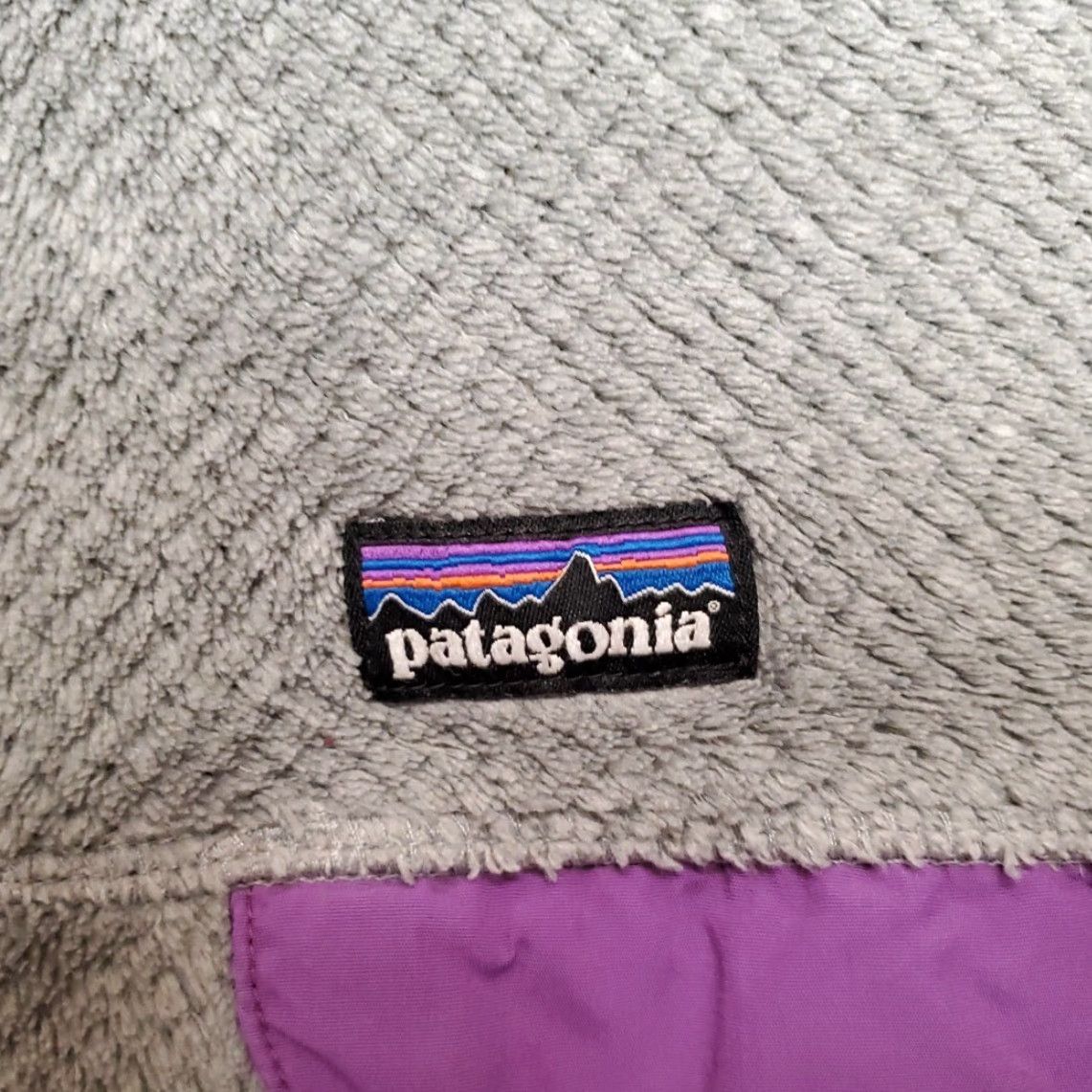 Patagonia VINTAGE Patagonia Re-Tool Snap-T Pullover Sweater Women L Gray Purple 1/4 Zip Fleece Size L / US 10 / IT 46 - 4 Thumbnail