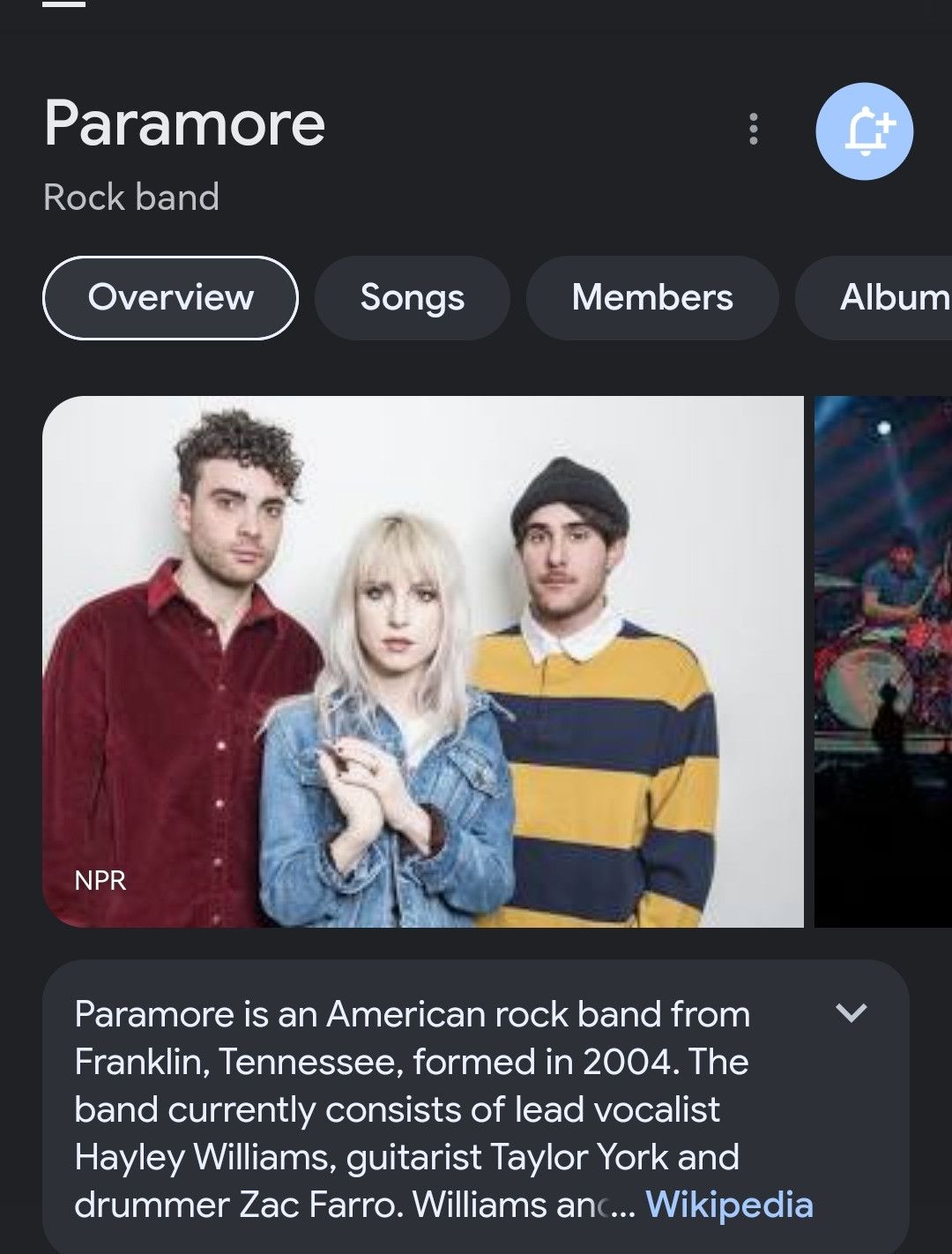 Band Tees × Vintage Vintage 2014 PARAMORE MONUMENT TOUR Black Tee Size US S / EU 44-46 / 1 - 8 Thumbnail