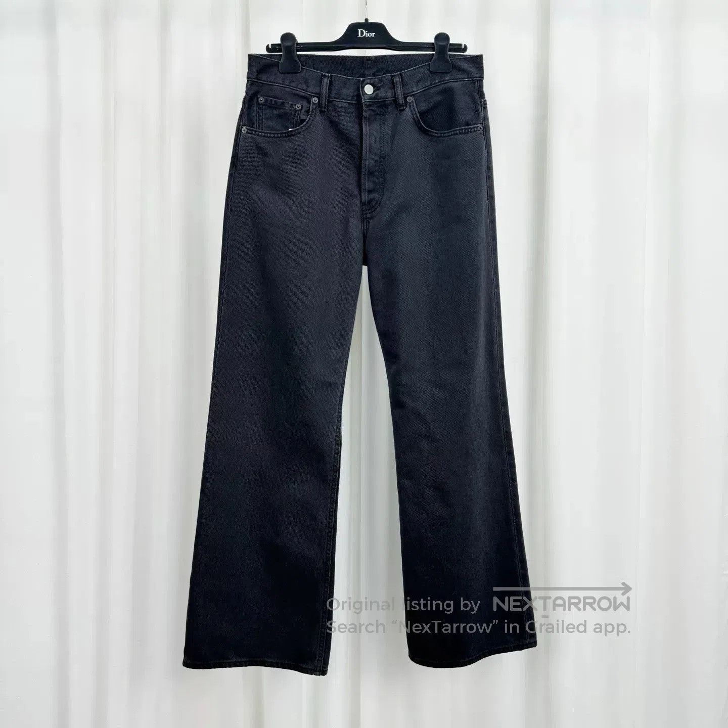 gray washed Acne Studios denim pants.