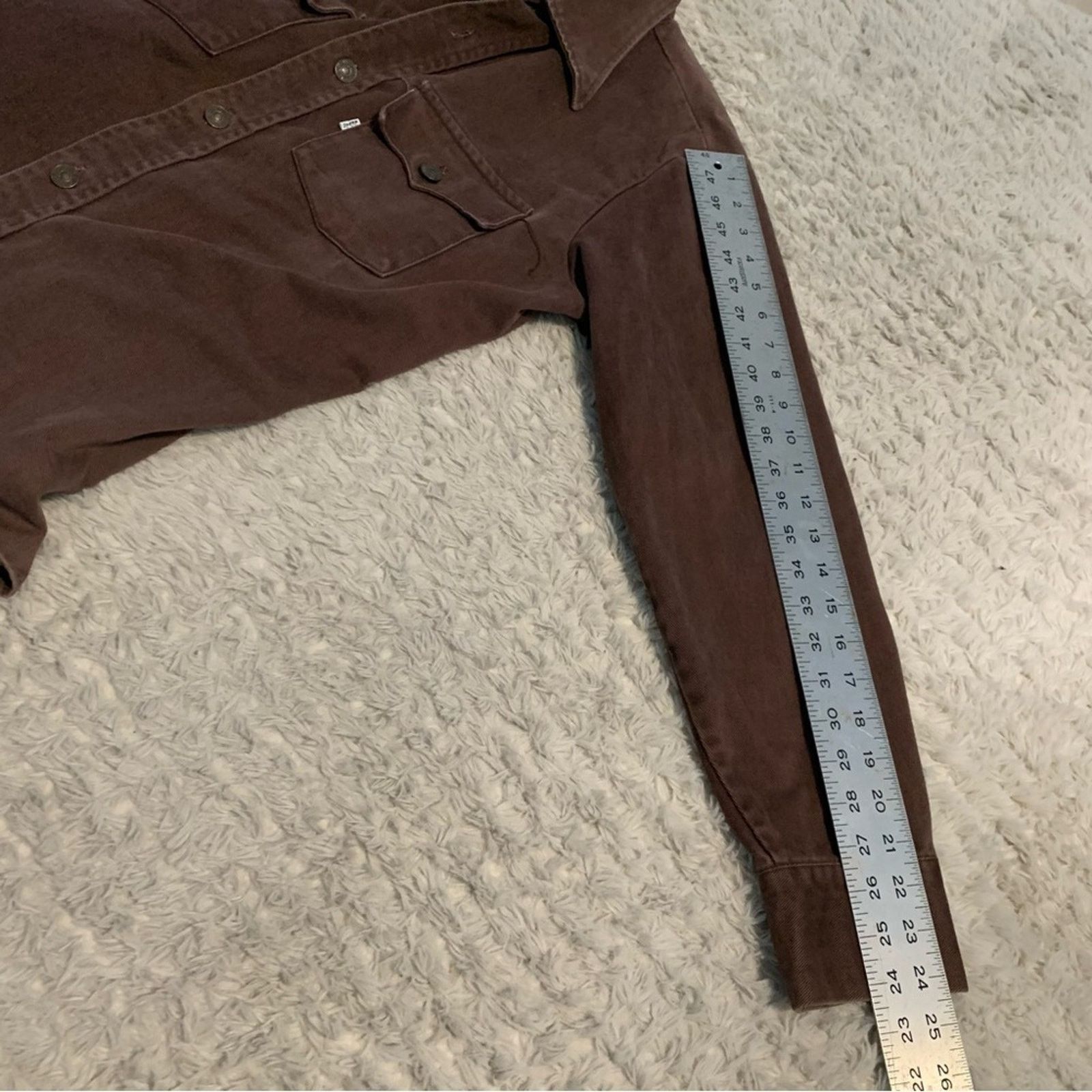 Levi's Vintage 1970s Levi's Brown Button-Down Cotton Jacket Big E Size US M / EU 48-50 / 2 - 13 Thumbnail
