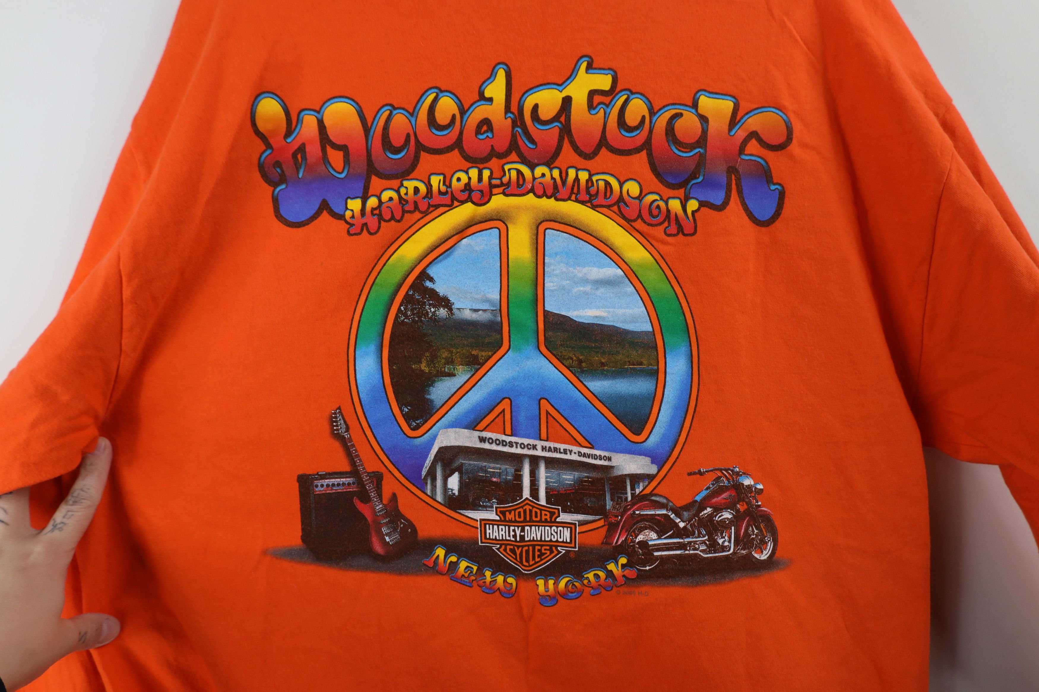 Harley Davidson × Vintage Vintage Y2K Harley Davidson New York Long Sleeve T-Shirt USA Size US XL / EU 56 / 4 - 9 Thumbnail