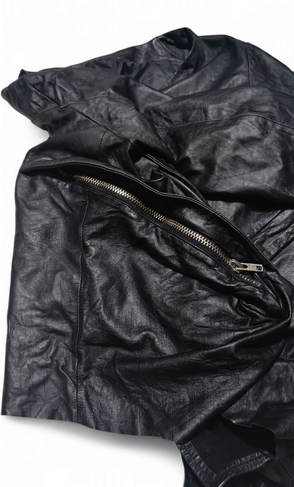 Vintage Vintage Y2K AVANT GARDE Unique Unisex Genuine Leather Jacket Size M / US 6-8 / IT 42-44 - 7 Thumbnail