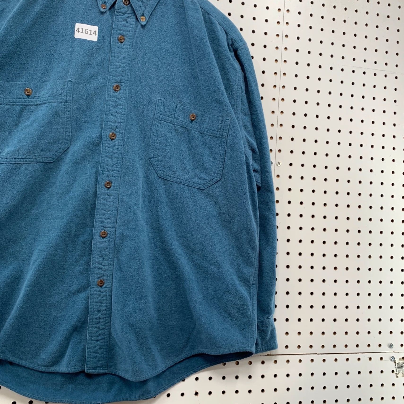 Eddie Bauer VINTAGE Eddie Bauer Shirt Mens Large Blue Bainbridge Flannel Button-Up Pockets Cotton Regular Fit Size US L / EU 52-54 / 3 - 6 Thumbnail