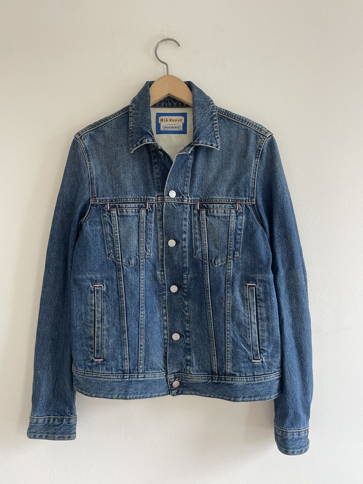 image of Acne Studios Pass Denim Jacket Mid Blue Small (46), Men's