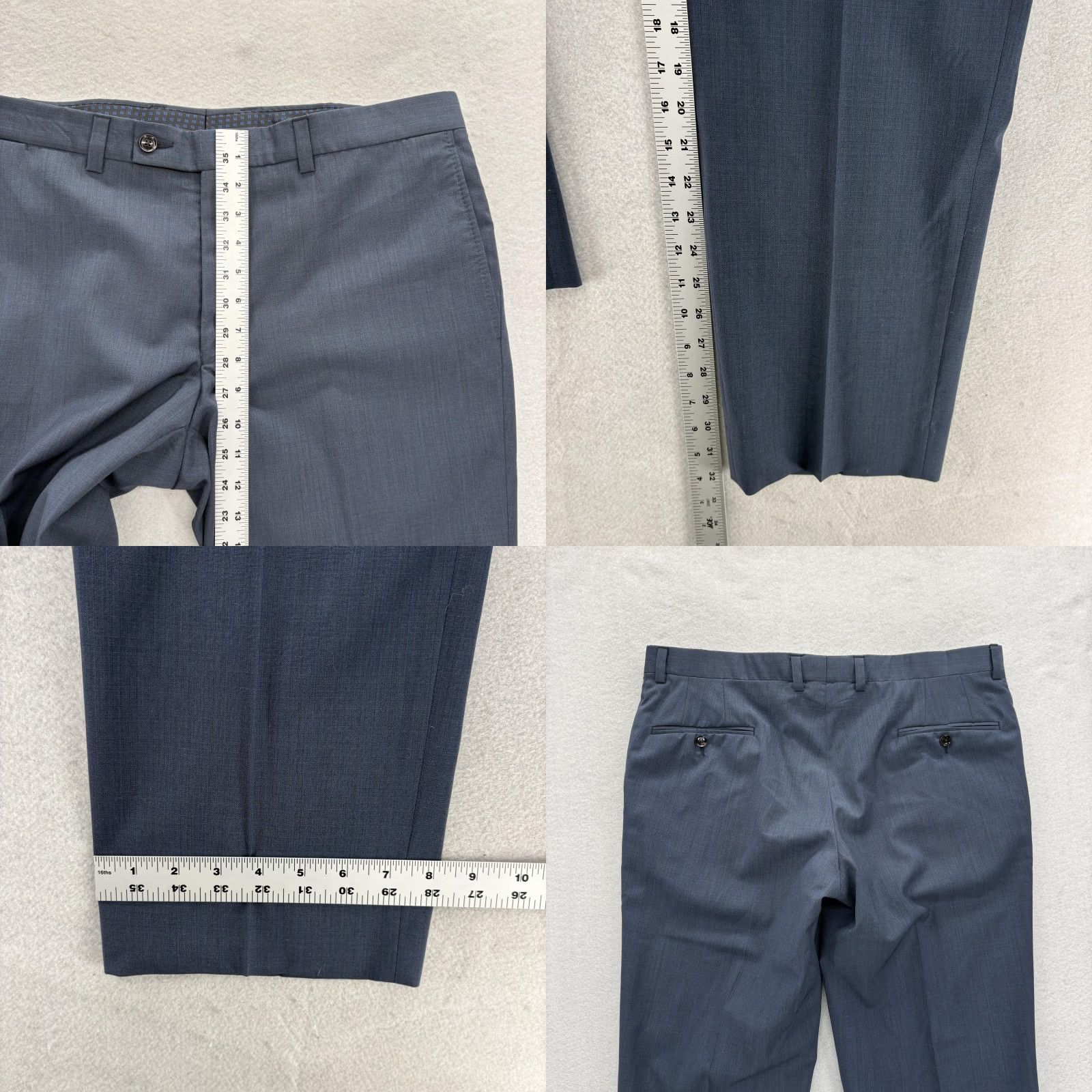 Ted Baker Ted Baker Jefferson Dress Pants Mens 38x32 Blue Wool Jacket? No, Pants. Size US 38 / EU 54 - 8 Thumbnail