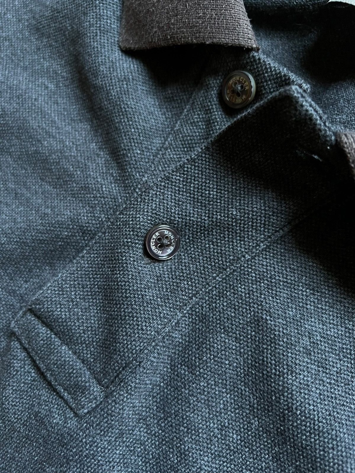 Designer × Moncler MONCLER LONG SLEEVE MAGLIA POLO t shirt tee GREY Size US M / EU 48-50 / 2 - 6 Thumbnail