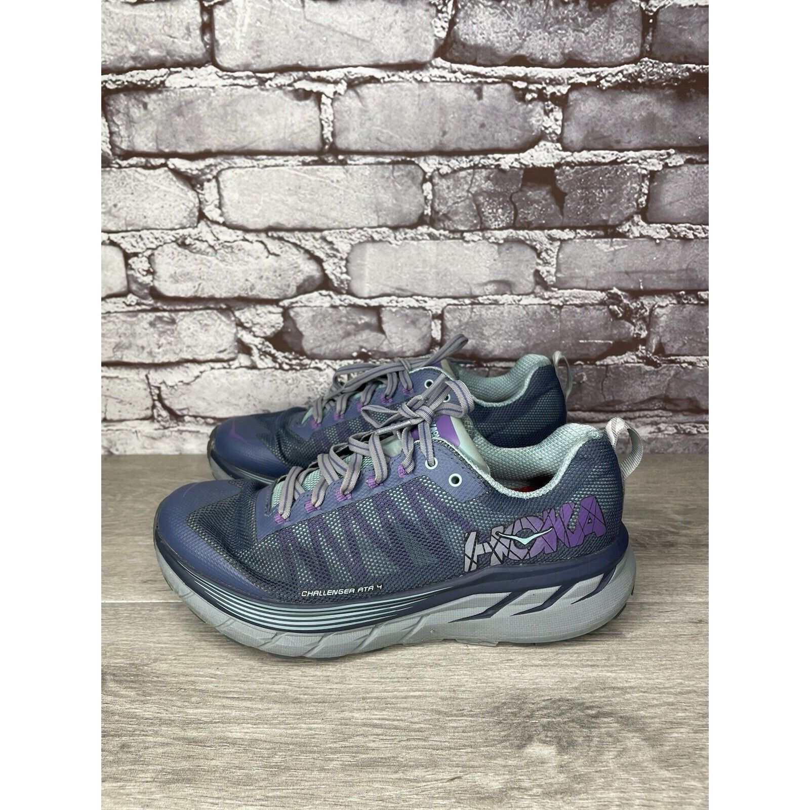 Hoka Hoka One One Challenger ATR 4 Blue Trail Running Athletic Sh Size US 8 / IT 38 - 19 Thumbnail