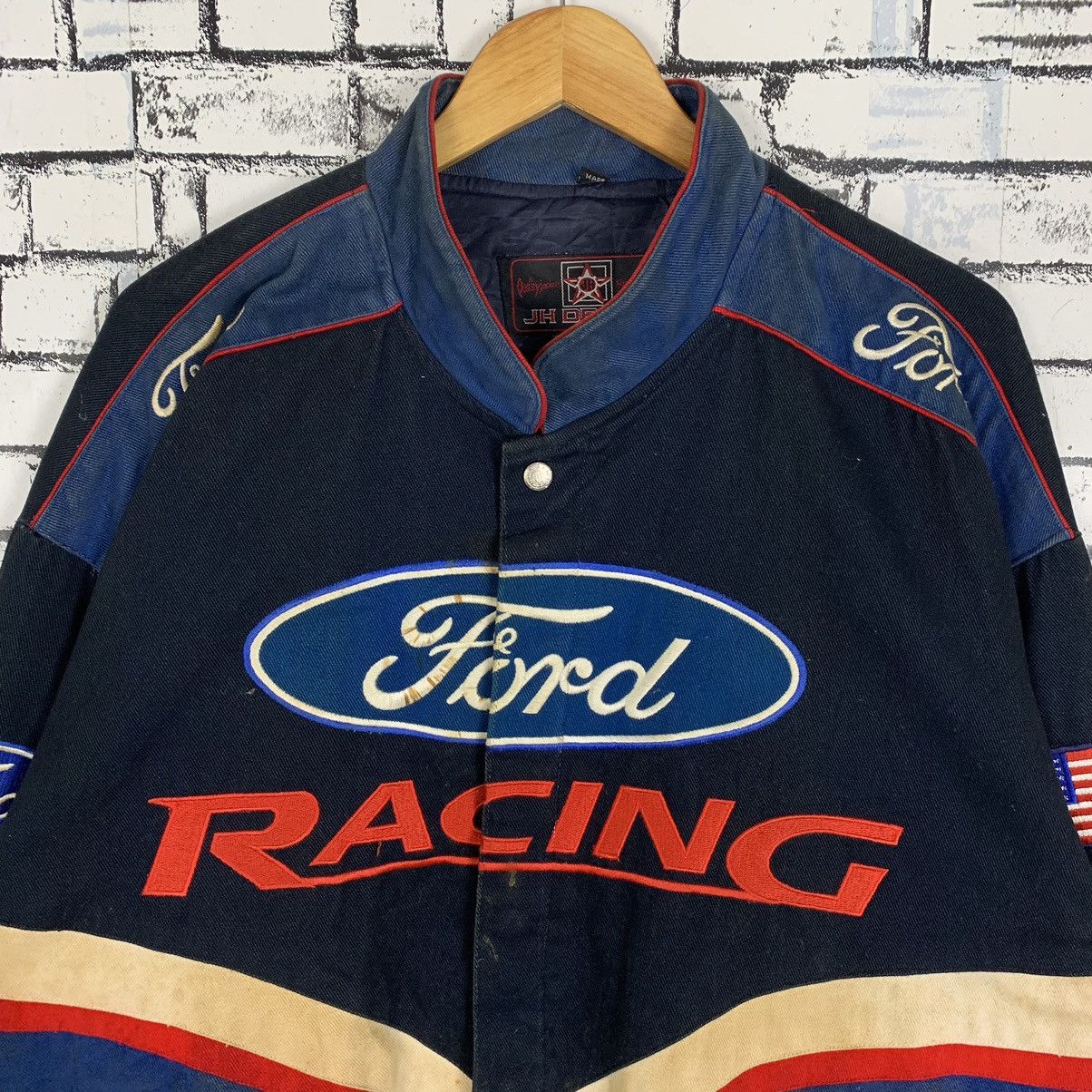 Ford × Jeff Hamilton JH Design Jeff Hamilton Ford Racing Mens Racecar Jacket Size US XL / EU 56 / 4 - 2 Thumbnail