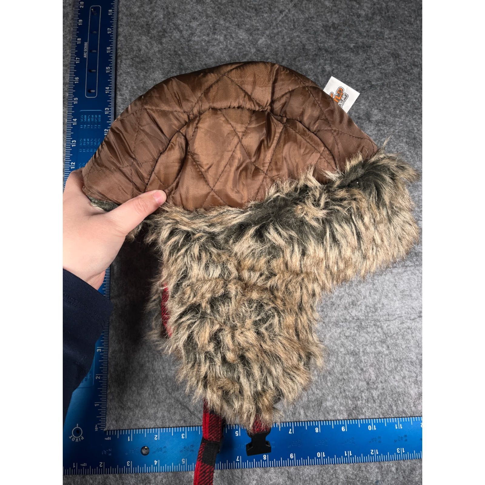 Vintage VINTAGE Wild Wear Trapper Hat Adult One Size Red Plaid Ear Flap Hunting Outdoor Camp Camping Men Mens Size ONE SIZE - 7 Thumbnail