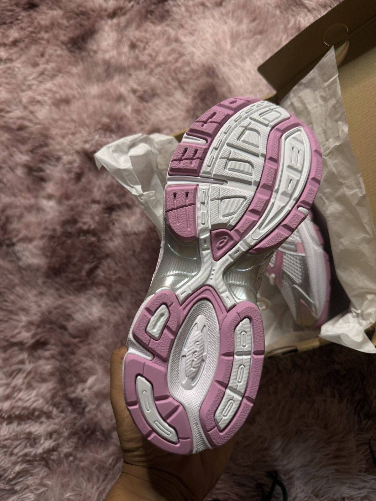 Asics White Silver Pink Asics Size US 7 / IT 37 - 2 Thumbnail