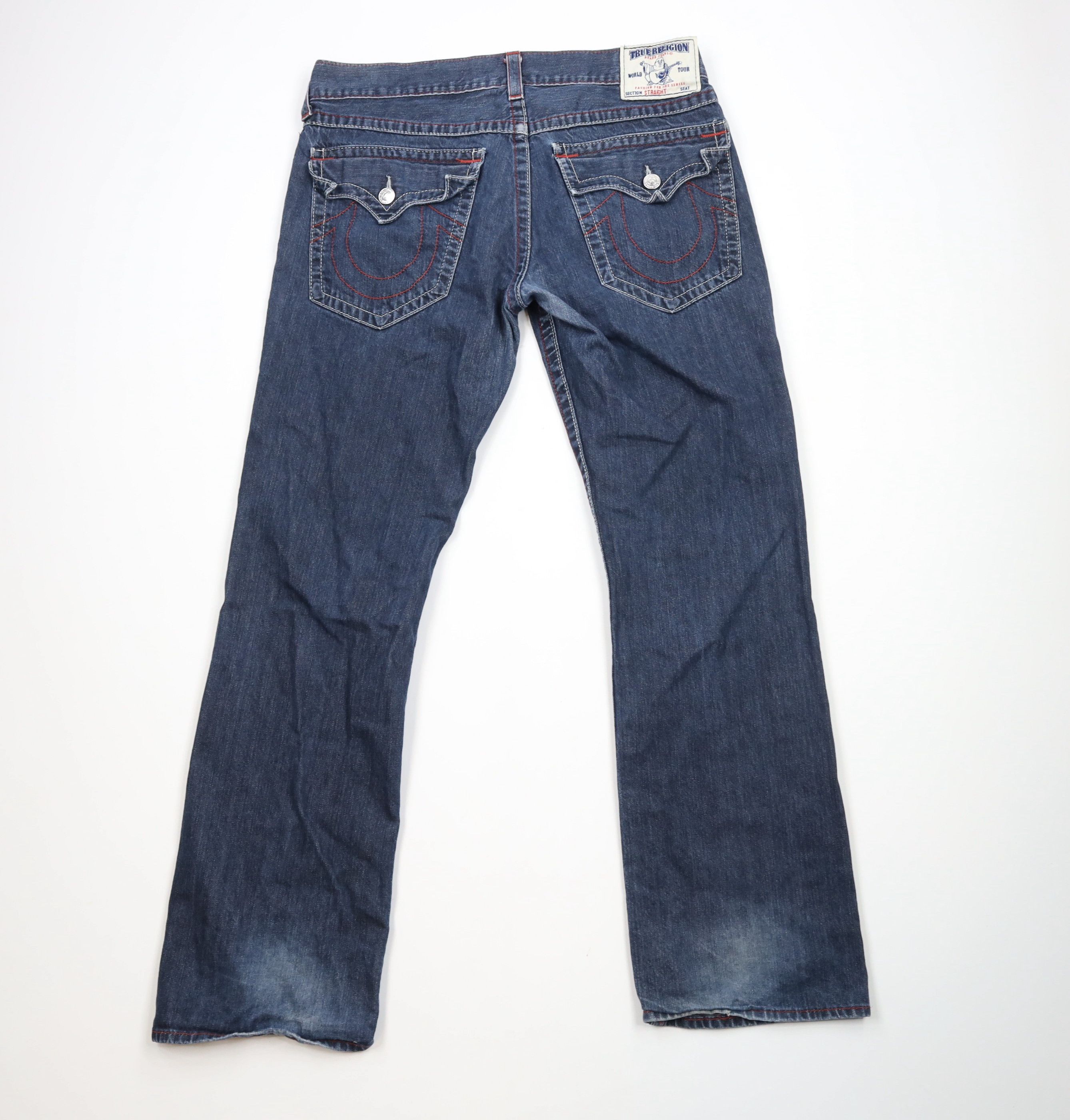 True Religion × Vintage Vintage True Religion Stitch Straight Leg Denim Jeans US Size US 36 / EU 52 - 8 Thumbnail