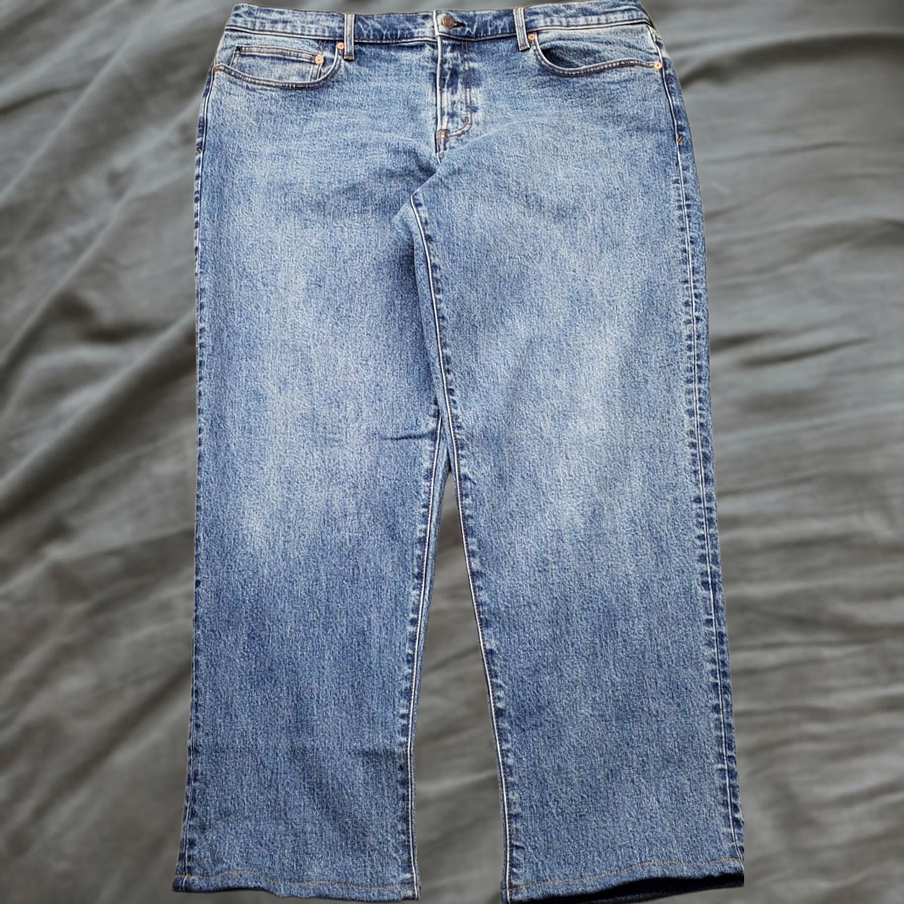 Lands' End Lands' End Mens Jeans 40 Blue Denim Medium Wash Traditional Fit Shirt? Size US 40 / EU 56 - 1 Thumbnail