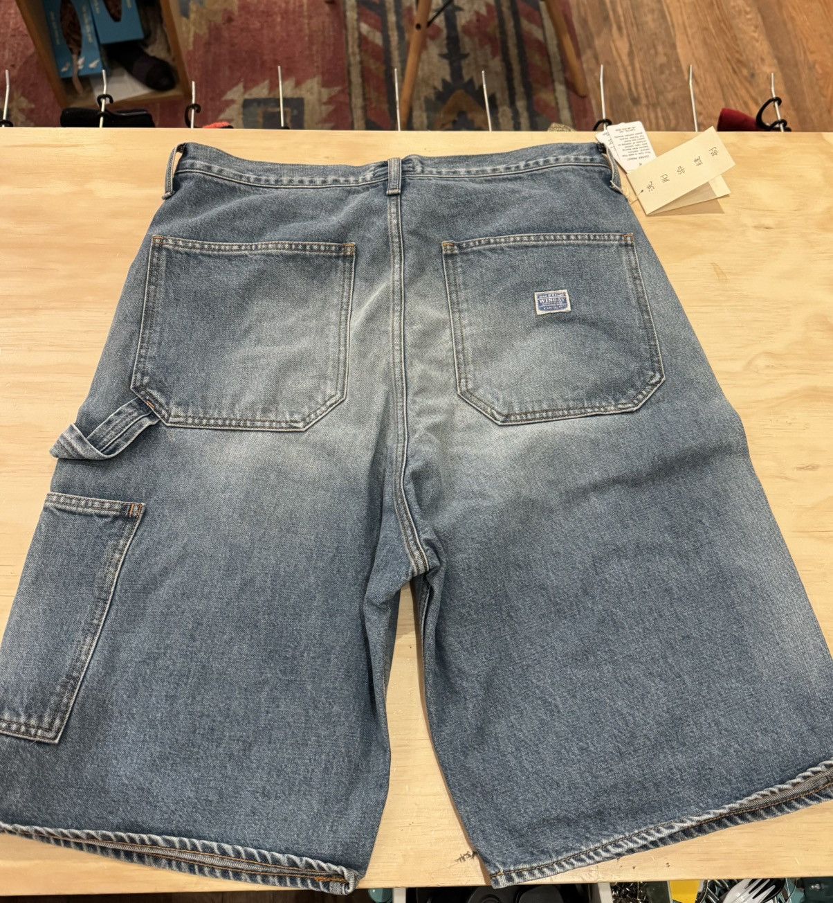 Kapital Kountry 14OZ DENIM SHORTS (STUDS REMAKE) - INDIGO Size US 36 / EU 52 - 2 Thumbnail