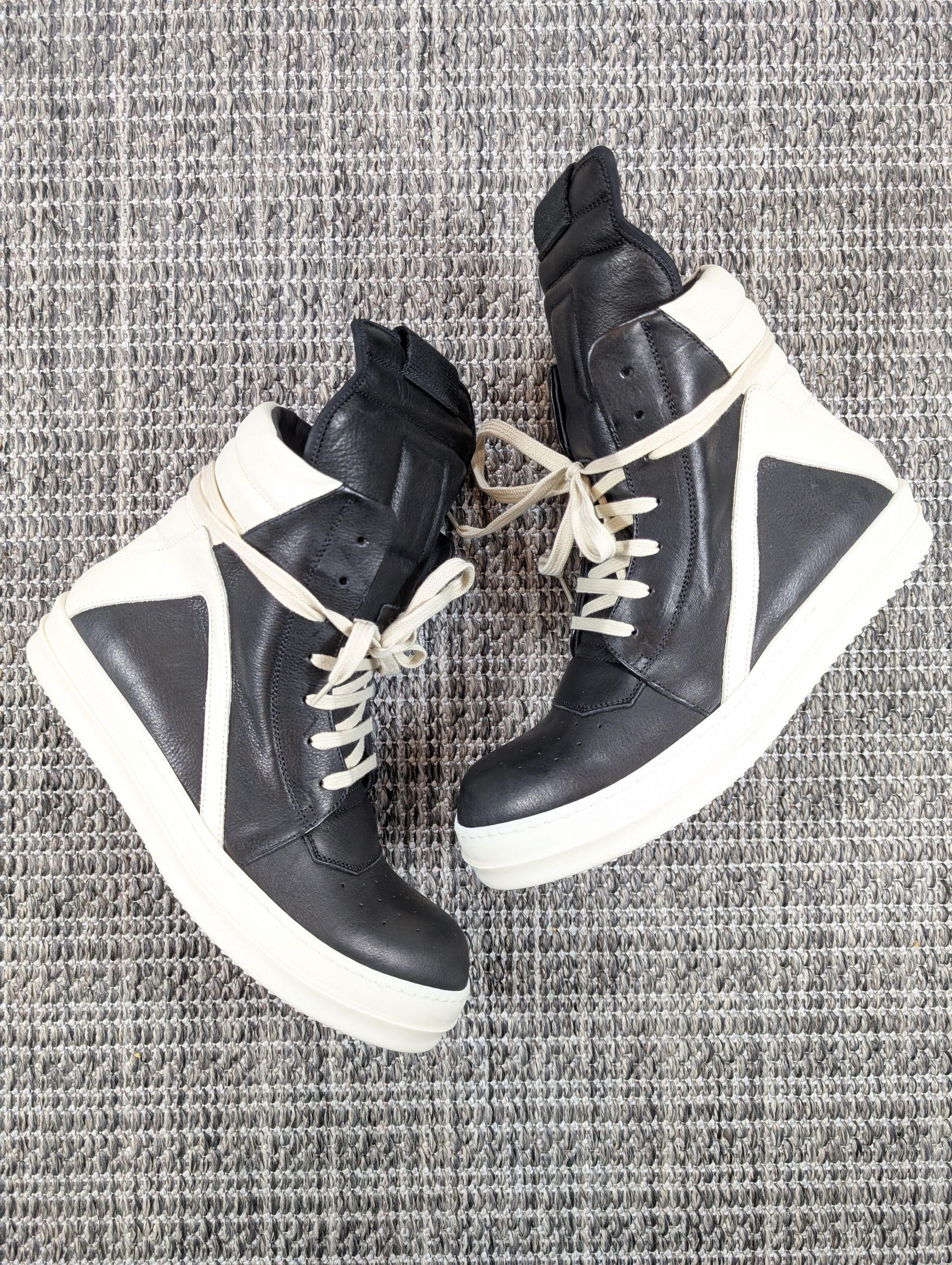 Rick Owens Rick Owens Mainline Geobasket Black / White Milk Size US 8.5 / EU 41-42 - 7 Thumbnail