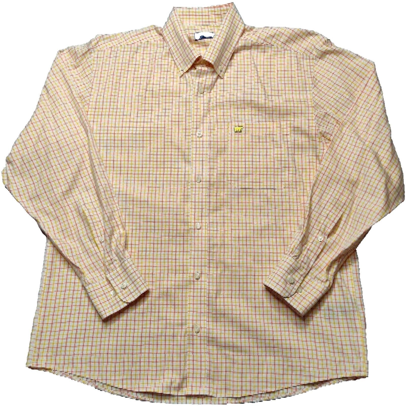 Vintage JACK NICKLAUS Men L Yellow Orange Check 100% Cotton Button-Up Shirt EUC Size US L / EU 52-54 / 3 - 2 Thumbnail