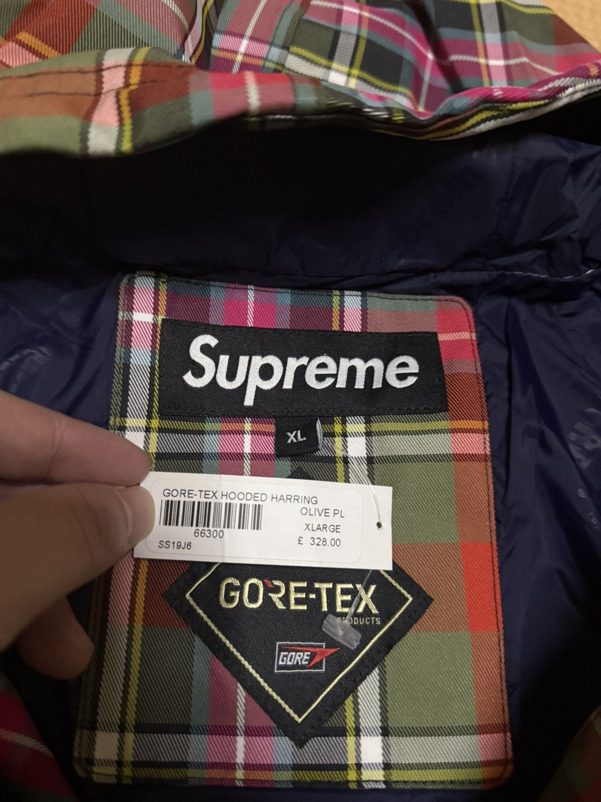Supreme Supreme gore tex hooded Harrington jacket Olive plaid Size US XL / EU 56 / 4 - 3 Thumbnail