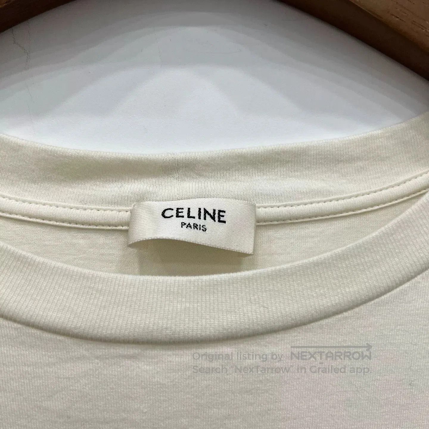 Japanese Brand CELINE Letter Print Short-Sleeve T-Shirt. Size US M / EU 48-50 / 2 - 5 Thumbnail
