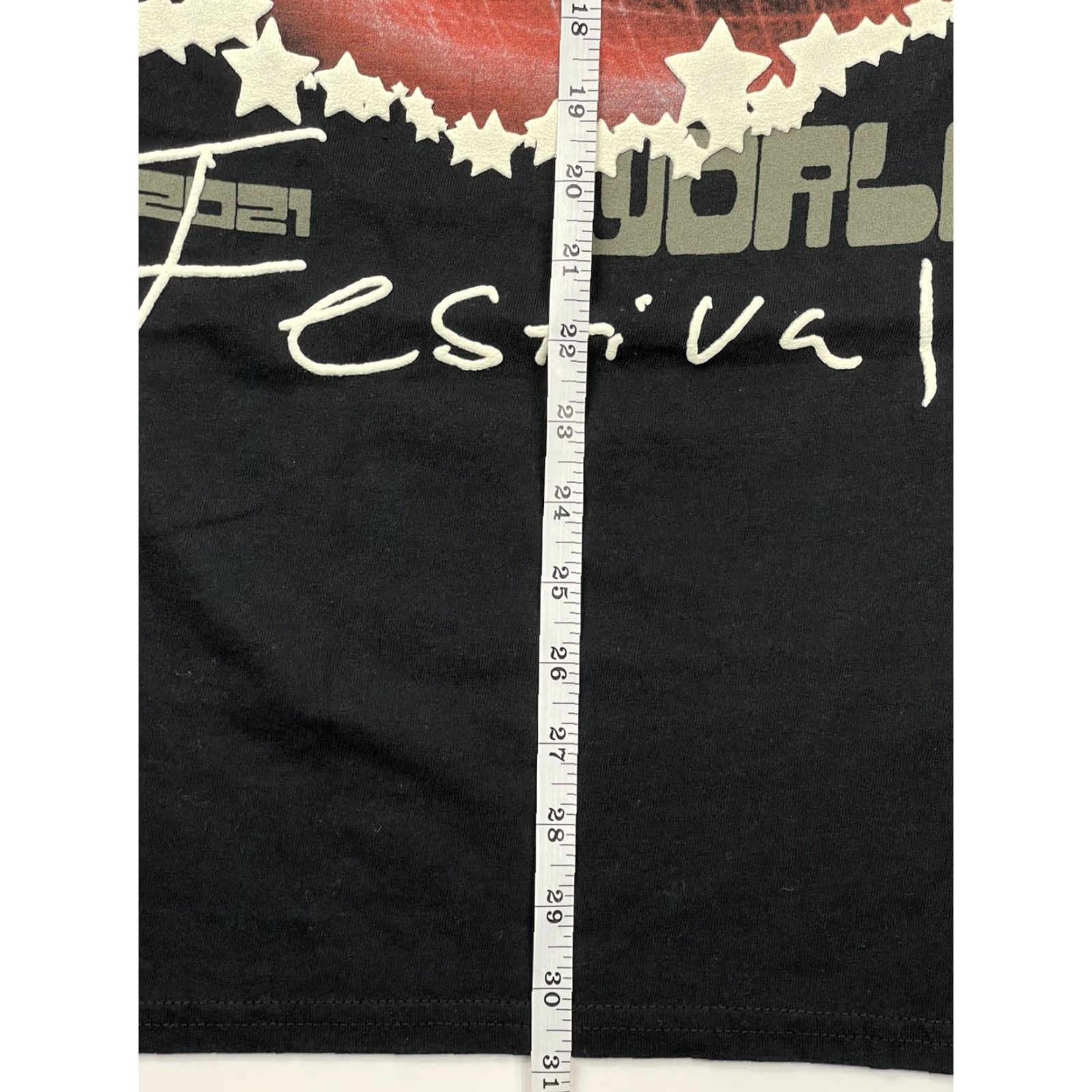 Travis Scott ASTROWORLD T-Shirt XL Festival Crew Neck Short Sleeve Black Cotton Logo Tee Men 2021 Concert Merch Size US XL / EU 56 / 4 - 8 Thumbnail