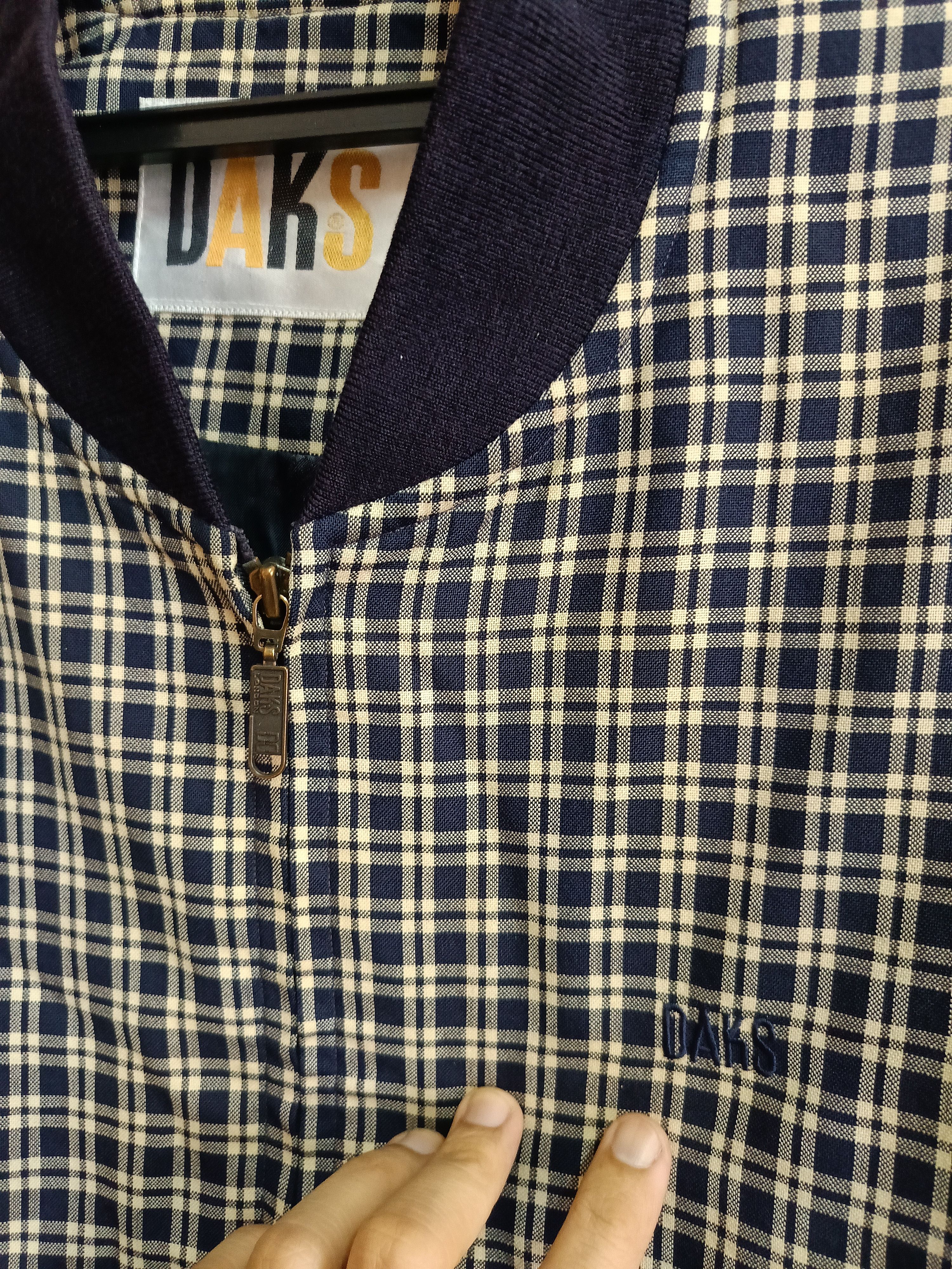 DAKS × Vintage Daks London Tartan Bomber jacket Size US L / EU 52-54 / 3 - 4 Thumbnail