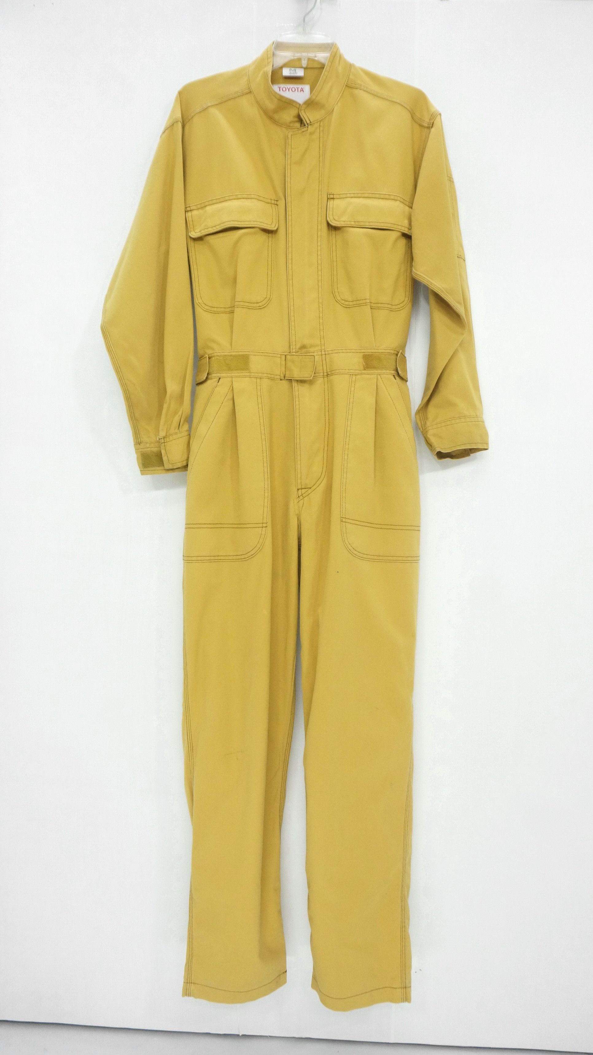 Japanese Brand Vintage TOYOTA Mustard Uniform coverall Size US 31 - 2 Thumbnail