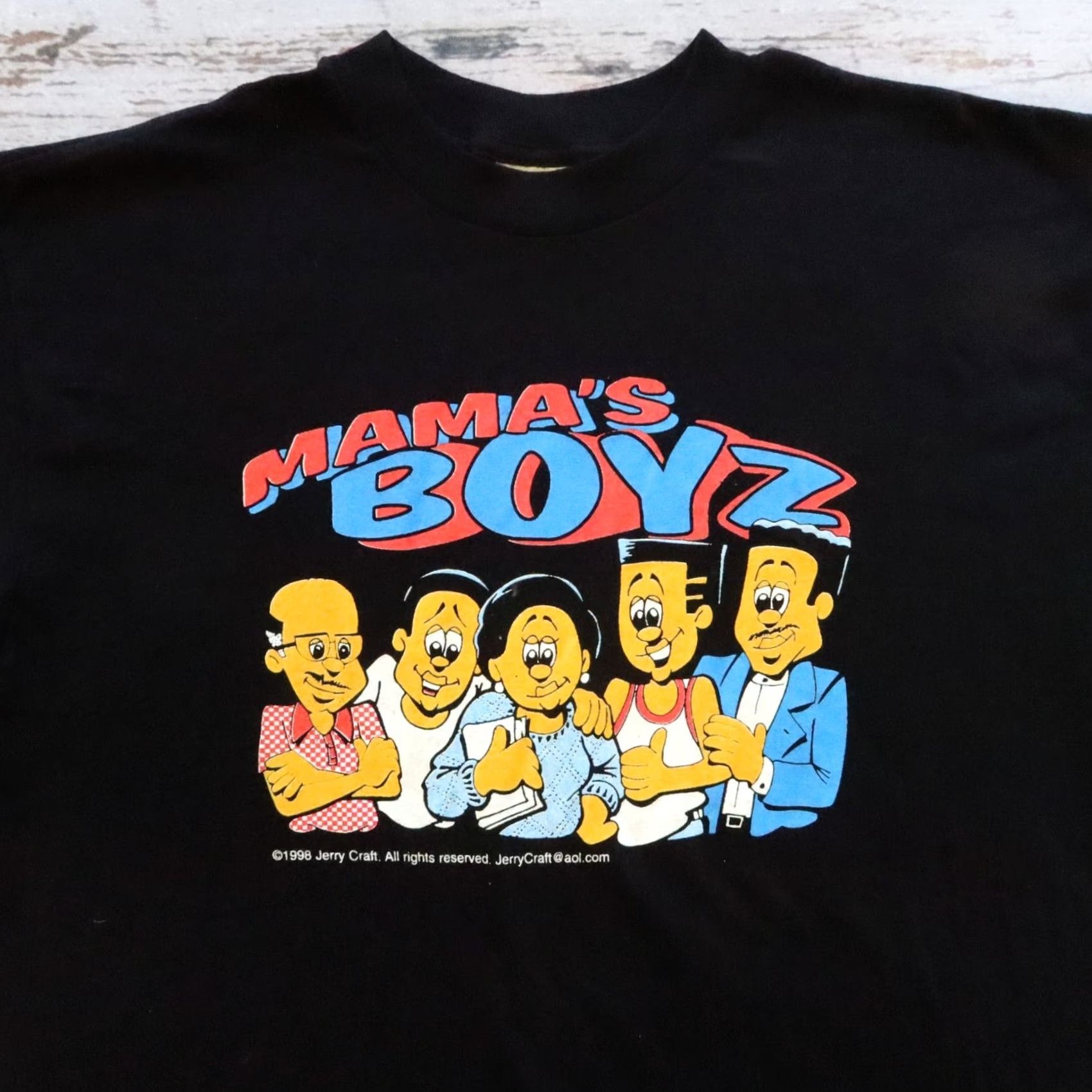 Vintage Vintage 90s Rare Jerry Craft Mama's Boyz T-Shirt XL Black Mens Shirt Vintage 90s Jerry Craft Mama's Boyz T-Shirt XL Black Mens Shirt Size US XL / EU 56 / 4 - 2 Thumbnail
