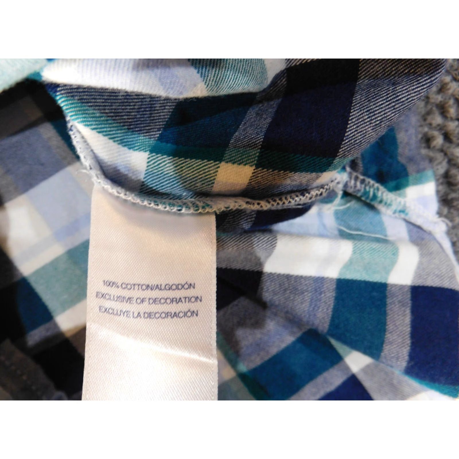 Izod IZOD Shirt Womens Button-Up Casual Plaid Blue Medium Size M / US 6-8 / IT 42-44 - 7 Thumbnail
