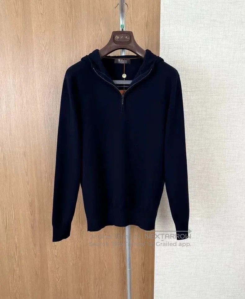 Other Loro Piana Navy Hooded Knit Sweater. Size US S / EU 44-46 / 1 - 1 Thumbnail