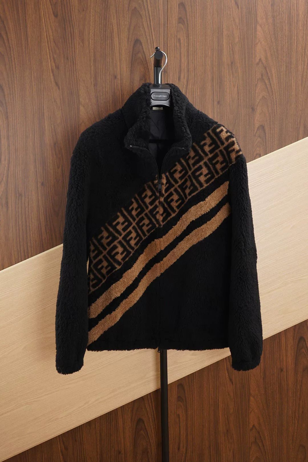 Fendi Fendi Men's Teddy Coat in Black Size US L / EU 52-54 / 3 - 1 Thumbnail
