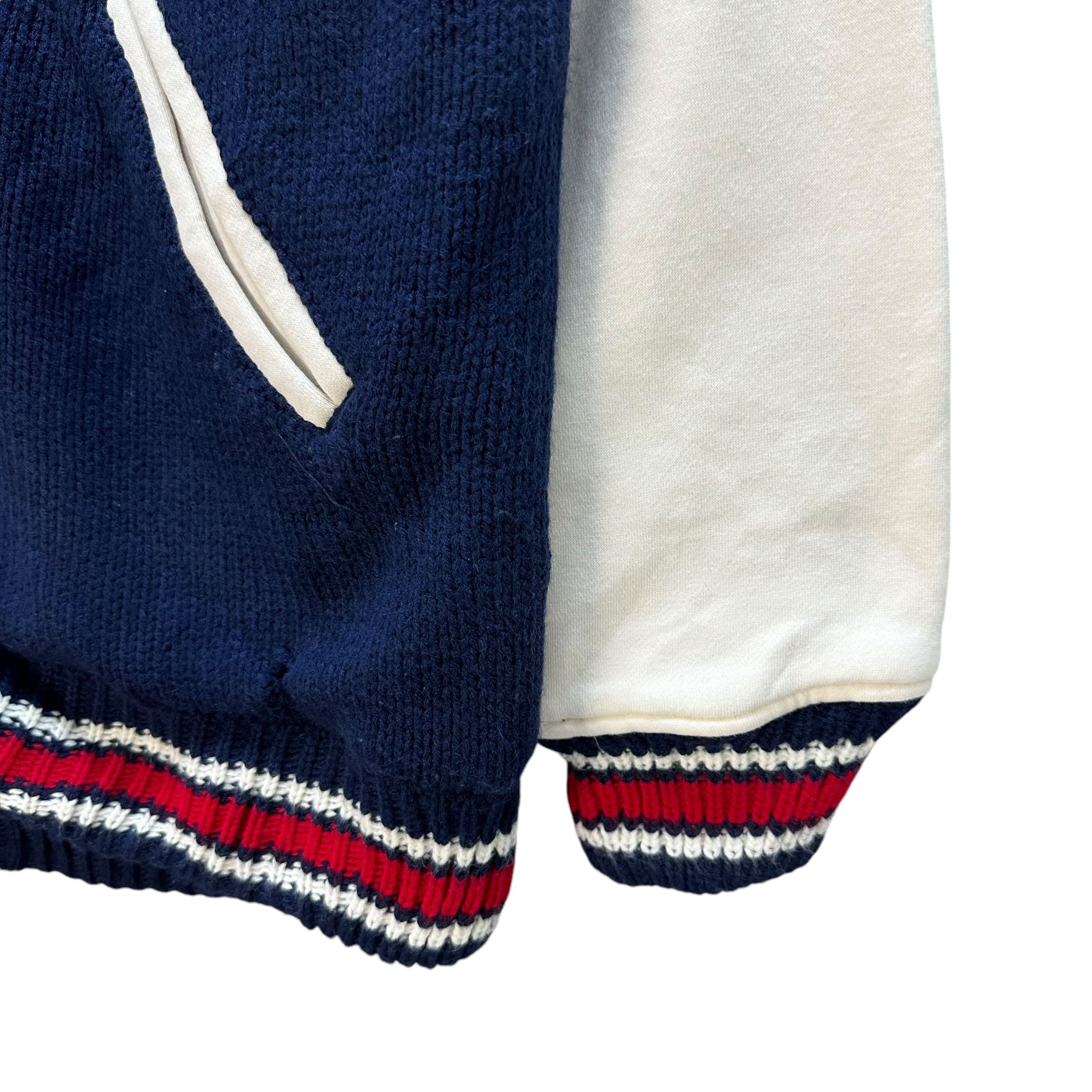 Native NATIVE AMERICAN Graphic Logo Knitted Bomber Jacket #A55-1259 Size US L / EU 52-54 / 3 - 9 Thumbnail