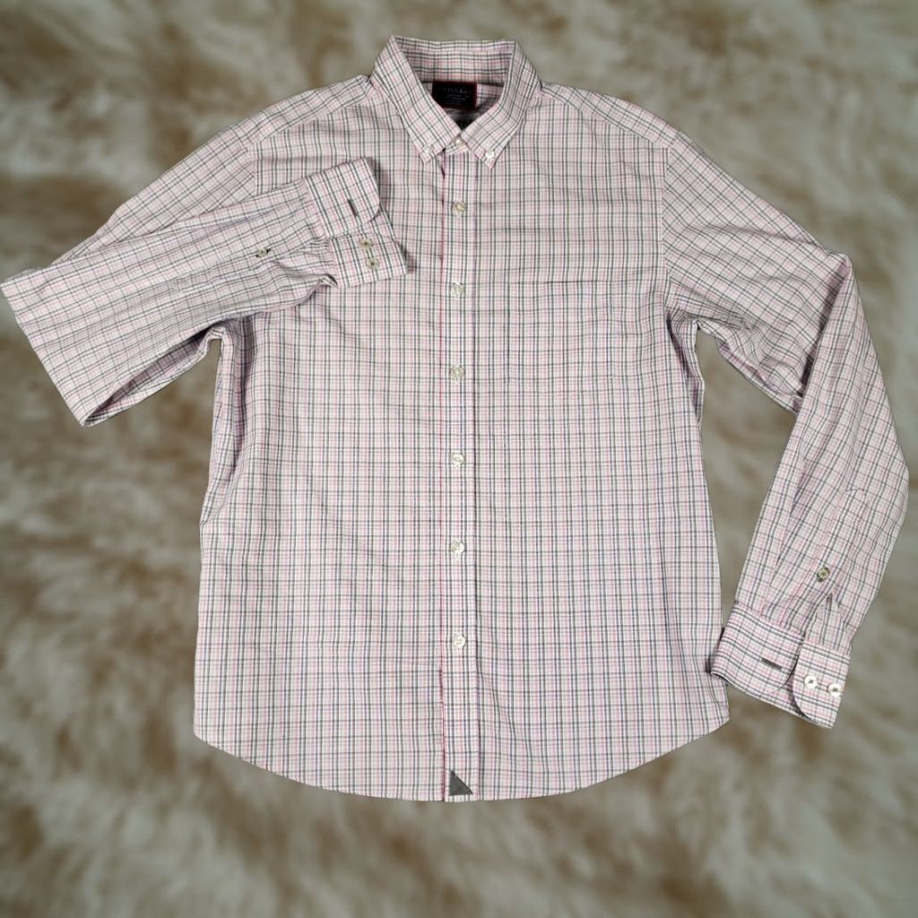 UNTUCKit UNTUCKit Shirt Mens M Blue Pink Plaid Slim Fit Button Up Long Sleeve Size US M / EU 48-50 / 2 - 1 Thumbnail