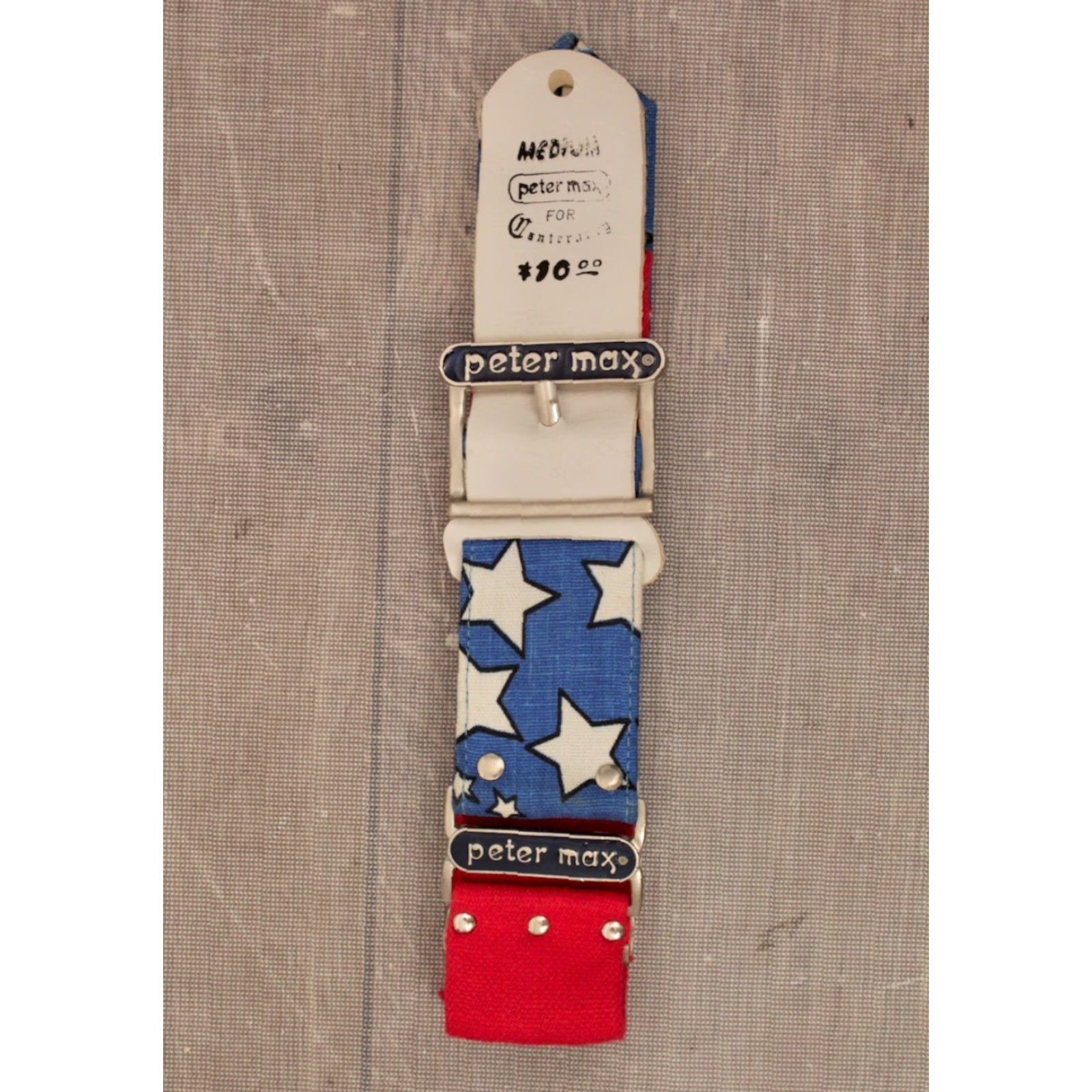 Vintage VINTAGE Peter Max Belt Shirt? 70s Men’s VTG 70s White Red & Blue Star Canterbury Cotton 1970s Hippy Mens Size ONE SIZE - 7 Thumbnail