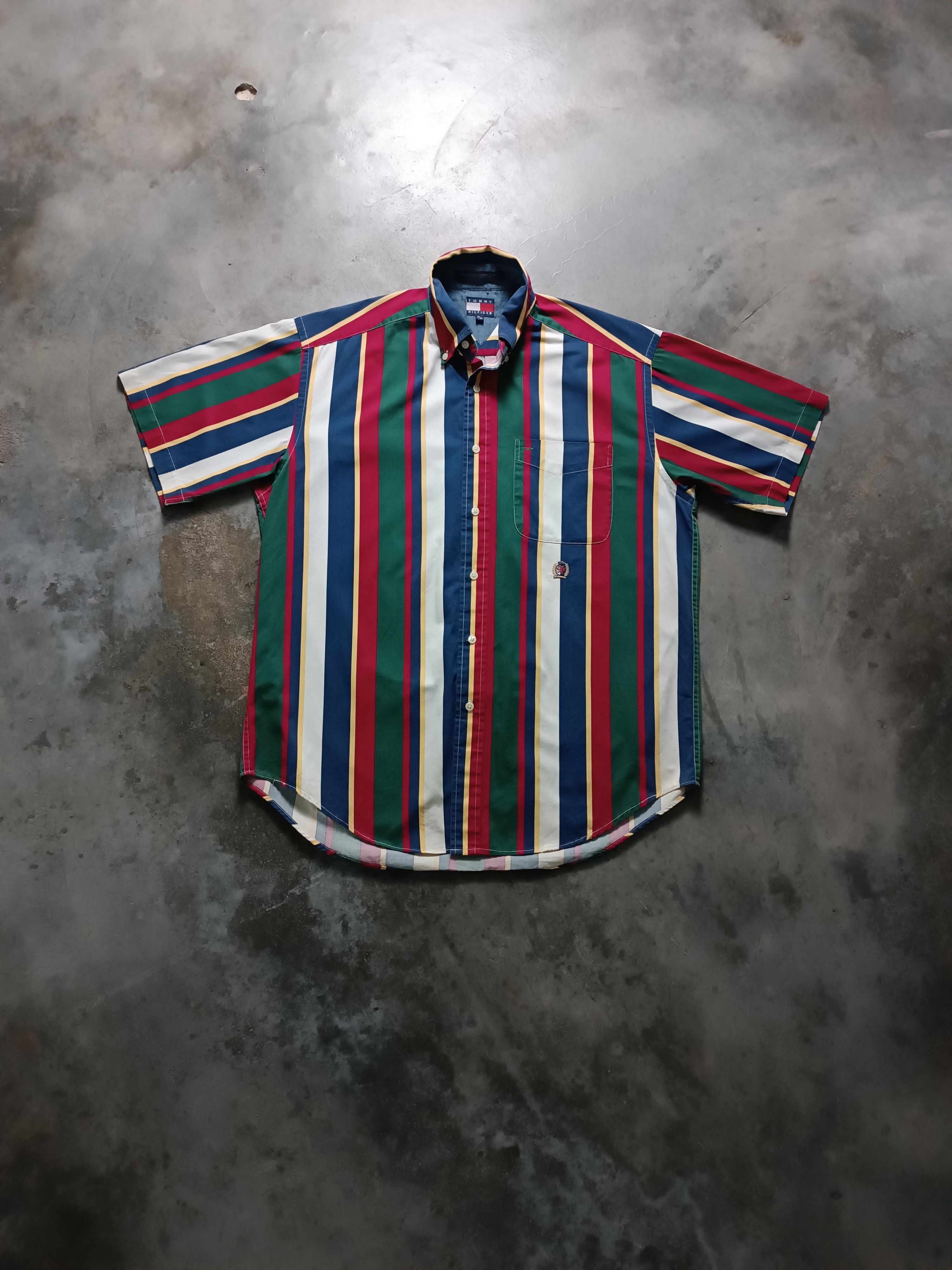 image of Tommy Hilfiger Colour Blocked Shirt, Men's (Size XL)